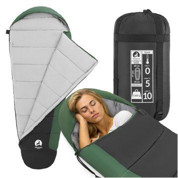 Спальний мішок (спальник) кокон Mountain Goat Pro+ 0 ...+10&deg;C R Black/Olive (P-5905973400978)