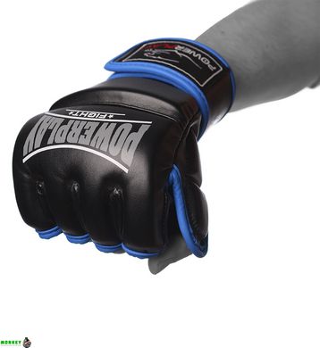 Перчатки для MMA PowerPlay 3058 черно-синие XL