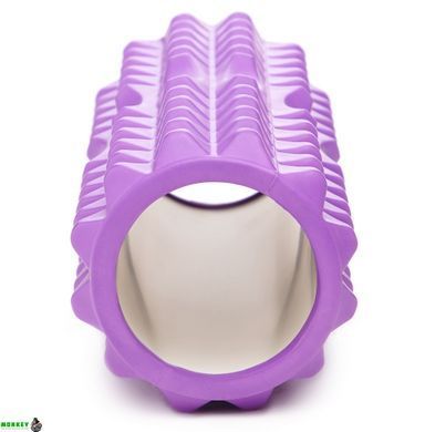 Массажный ролик Cornix EVA 33 x 14 см (валик, роллер) XR-0328 Violet