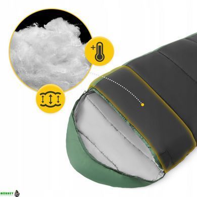 Спальний мішок (спальник) кокон Mountain Goat Pro+ 0 ...+10&deg;C R Black/Olive (P-5905973400978)