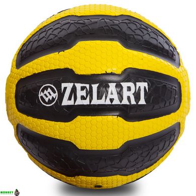Мяч медицинский медбол Zelart Medicine Ball FI-0898-1 1кг черный-желтый