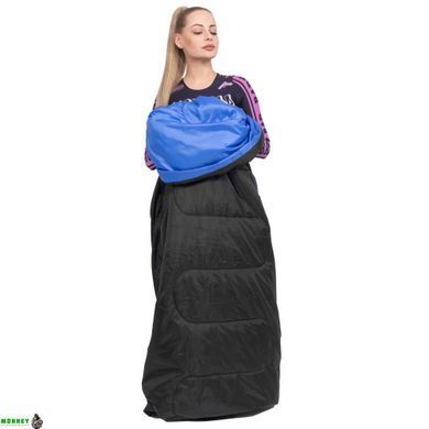Спальный мешок (спальник) Springos 2 в 1 CS0044 +10 ...+25 &deg;C R Black/Blue