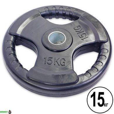 Блины (диски) обрезиненные Record TA-5706-15 52мм 15кг черный