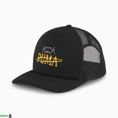 Кепка Puma Basketball Trucker Cap чорний, жовтий Уні OSFA