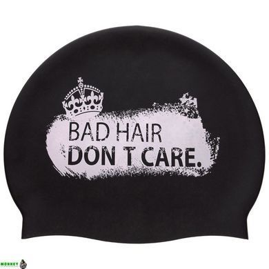 Шапочка для плавания MadWave DON'T CARE M055717 Черный