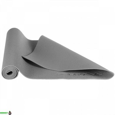 Килимок спортивний SportVida PVC 6 мм для йоги та фітнесу SV-HK0054 Grey