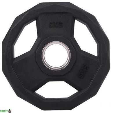 Блины (диски) полиуретановые SC-3858-5 51мм 5кг черный