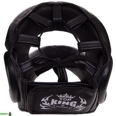 Шлем боксерский с бампером кожаный TOP KING Pro Training TKHGPT-OC Черный S