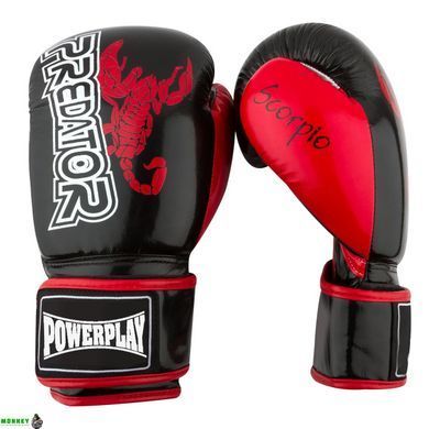 Боксерські рукавиці PowerPlay 3007 Чорні карбон 12 унцій