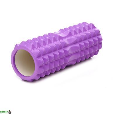 Массажный ролик Cornix EVA 33 x 14 см (валик, роллер) XR-0328 Violet