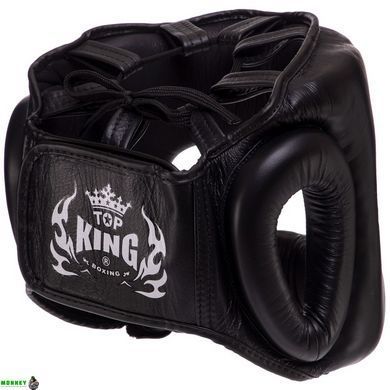 Шлем боксерский с бампером кожаный TOP KING Pro Training TKHGPT-OC Черный S