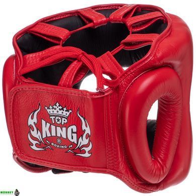 Шлем боксерский с бампером кожаный TOP KING Pro Training TKHGPT-OC Черный S