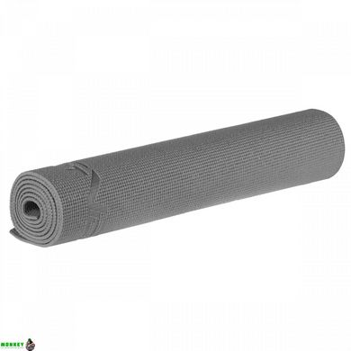 Коврик (мат) для йоги и фитнеса SportVida PVC 6 мм SV-HK0054 Grey
