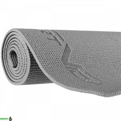 Коврик (мат) для йоги и фитнеса SportVida PVC 6 мм SV-HK0054 Grey