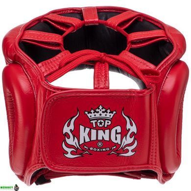 Шлем боксерский с бампером кожаный TOP KING Pro Training TKHGPT-OC Черный S