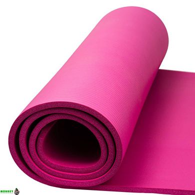 Коврик для йоги и фитнеса + чехол 4yourhealth Fitness Yoga Mat 0125 (180*61*1см) Розовый