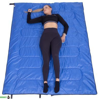 Спальный мешок (спальник) Springos 2 в 1 CS0044 +10 ...+25 &deg;C R Black/Blue