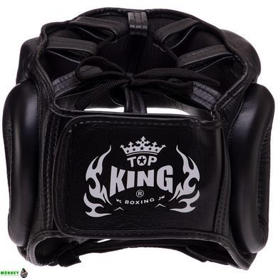 Шлем боксерский с бампером кожаный TOP KING Pro Training TKHGPT-OC Черный S