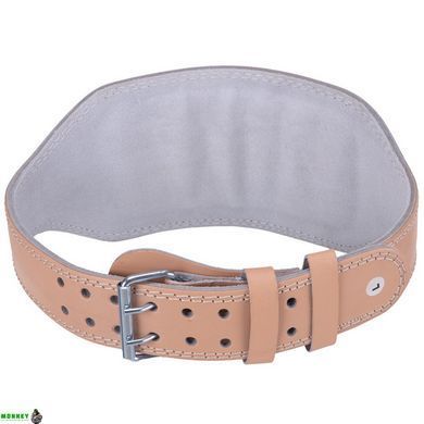 Пояс атлетичний шкіряний ZELART SB-165101 L ширина-15см оранжевий