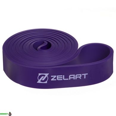 Резина для подтягиваний (лента силовая) Zelart FI-2606-3 (MD1353-3) POWER LOOP (размер 2080x32x4,5мм, жесткость M(20-45кг), фиолетовый)