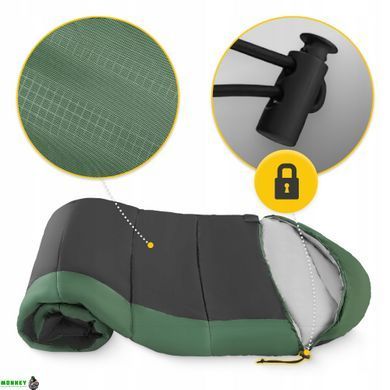 Спальний мішок (спальник) кокон Mountain Goat Pro+ 0 ...+10&deg;C R Black/Olive (P-5905973400978)
