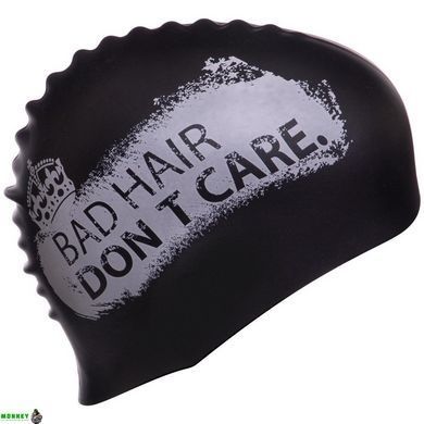 Шапочка для плавания MadWave DON'T CARE M055717 Черный