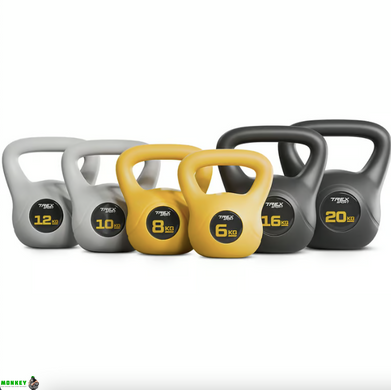 Гиря виниловая 8кг Trex Sport TX-008CKB желтая