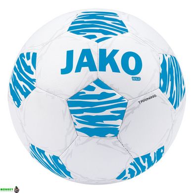 Мяч футбольный Jako Training ball Wild белый, синий Уни 5