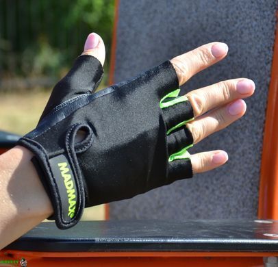 Рукавички для фітнесу MadMax MFG-251 Rainbow Green M