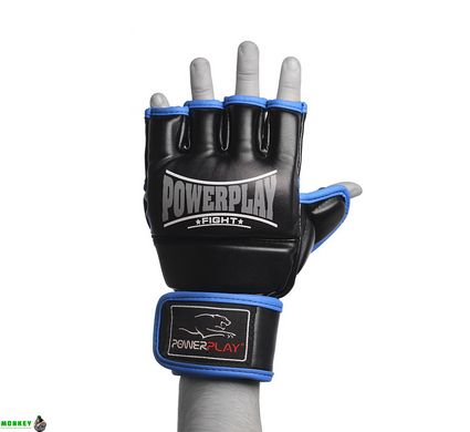 Перчатки для MMA PowerPlay 3058 черно-синие XL