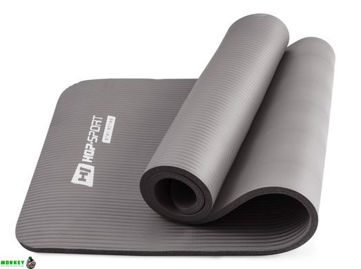 Мат для фитнеса и йоги Hop-Sport HS-N015GM 1,5 см серый