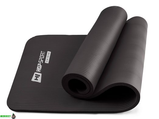 Мат для фитнеса и йоги с отверстиями Hop-Sport HS-N015GM 1,5 см черный