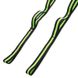 Стрічка для розтяжки стрічковий еспандер Record Stretch Strap F040 12 петель чорний-салатовий