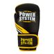 Боксерські рукавички PowerSystem PS 5005 Challenger Black/Yellow 16 унцій