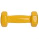 Гантель для фитнеса с виниловым покрытием Zelart TA-2825-1 1шт 1кг желтый
