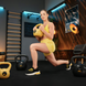 Гиря виниловая 8кг Trex Sport TX-008CKB желтая