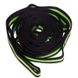 Лента для растяжки ленточный эспандер Record Stretch Strap F040 12 петель черный-салатовый