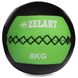 М'яч набивний для кросфіту волбол WALL BALL Zelart FI-5168-8 8кг чорний-зелений
