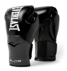 Боксерські рукавиці Everlast ELITE TRAINING GLOVES чорний, сірий Уні 14 унций