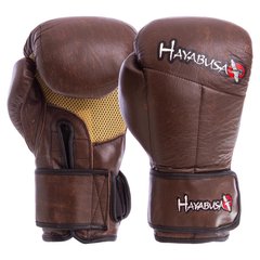 Перчатки боксерские кожаные HAYABUSA KANPEKI VL-5779 10 унций коричневый