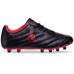 Бутсы футбольная обувь PRIMA 20618-2 BLACK/RED размер 40-45 (верх-PU, подошва-термополиуретан (TPU), черный-красный)
