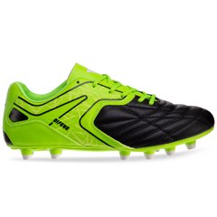 Бутси футбольне взуття OWAXX 170210-4 BLACK/L.GREEN/WHITE розмір 40-45 (верх-PU, підошва-RB, чорний-салатовий-білий)