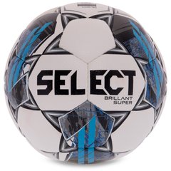 М'яч футбольний SELECT BRILLANT SUPER HS FIFA QUALITY PRO V22 №5 білий-сірий