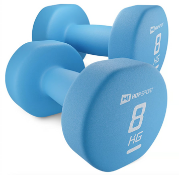 Гантели для фитнеса неопреновые круглые Hop-Sport HS-V080DR 2x8кг голубой