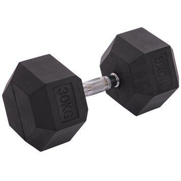 Гантель цельная шестигранная Zelart TA-2679-30 1шт 30кг