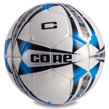 Мяч футбольный CORE 5 STAR CR-008 №5 PU белый-синий