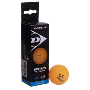 Набор мячей для настольного тенниса DUNLOP PRO TOUR 40+ MT-679320 3шт оранжевый