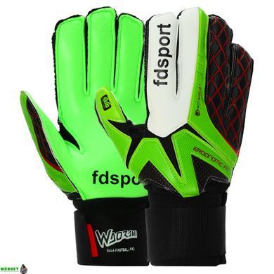 Перчатки вратарские FDSPORT FB-853 Синий-салатовый 10 (PVC)