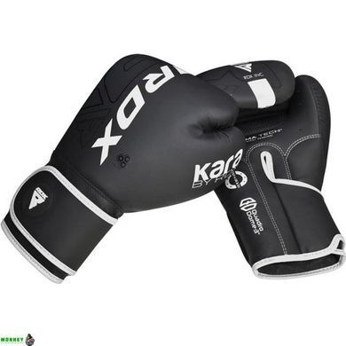 Боксерские перчатки RDX F6 Kara Matte White 12 унций (капа в комплекте)