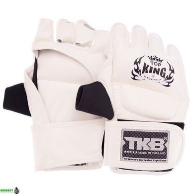 Рукавички для змішаних єдиноборств шкіряні MMA TOP KING Ultimate TKGGU Чорний S